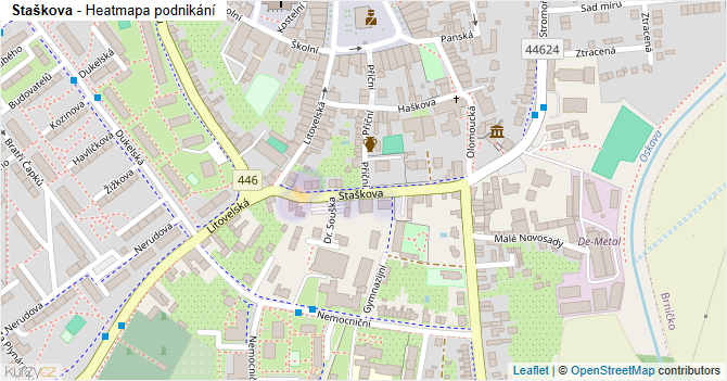Staškova - mapa podnikání