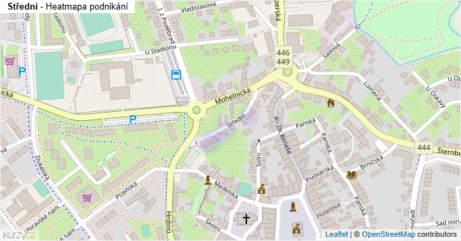 Střední - mapa podnikání
