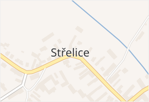 Střelice v obci Uničov - mapa části obce