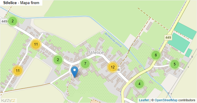 Střelice - mapa firem
