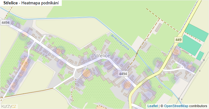 Střelice - mapa podnikání