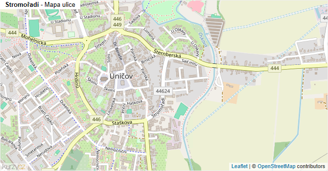 Stromořadí - mapa ulice