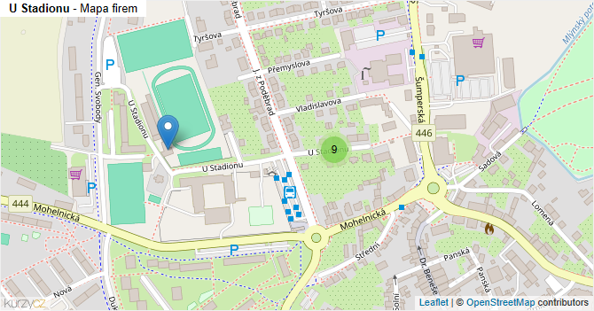 U Stadionu - mapa firem