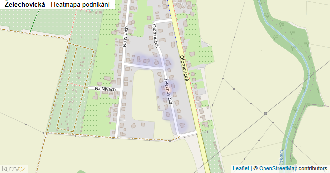 Želechovická - mapa podnikání