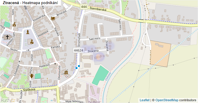 Ztracená - mapa podnikání