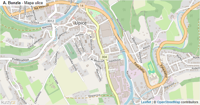 A. Bunzla - mapa ulice
