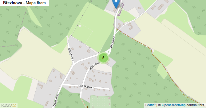 Březinova - mapa firem