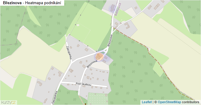 Březinova - mapa podnikání