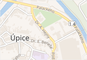 Dr. A. Hejny v obci Úpice - mapa ulice