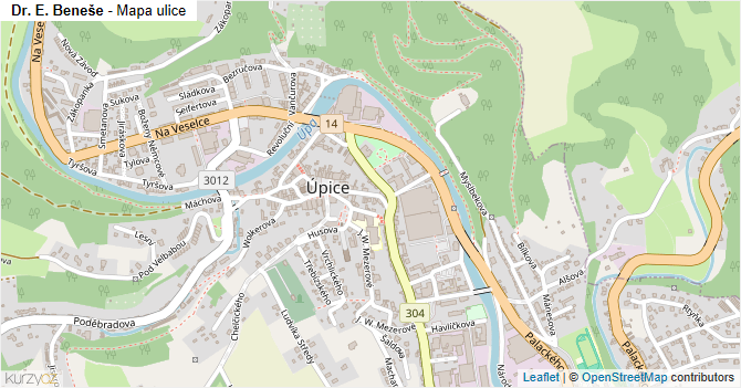 Dr. E. Beneše - mapa ulice