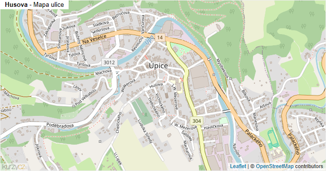 Husova - mapa ulice