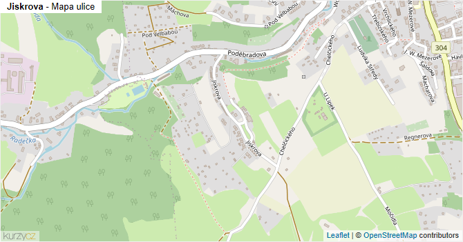 Jiskrova - mapa ulice
