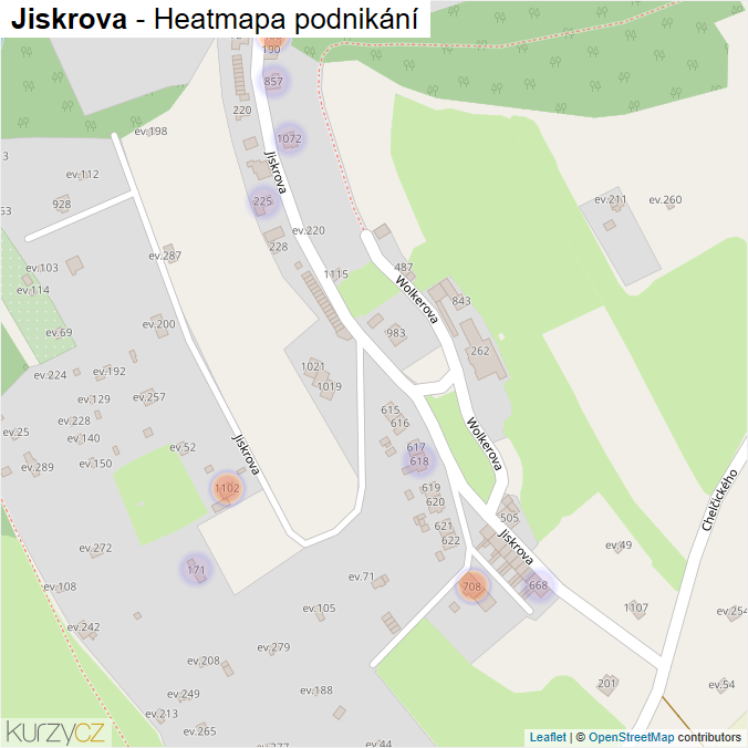 Mapa Jiskrova - Firmy v ulici.