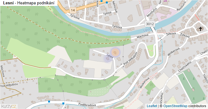Lesní - mapa podnikání