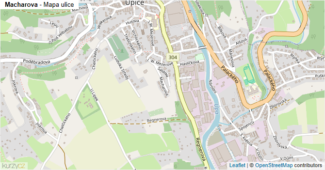 Macharova - mapa ulice