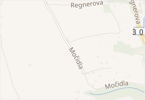 Močidla v obci Úpice - mapa ulice