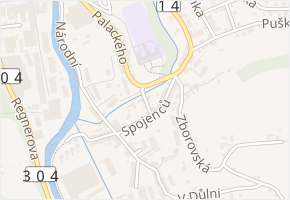 Na Můstku v obci Úpice - mapa ulice