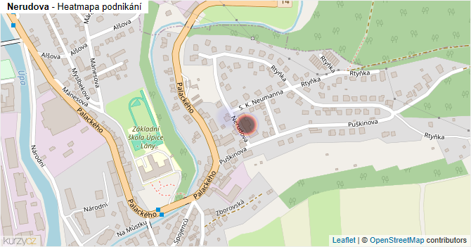 Nerudova - mapa podnikání