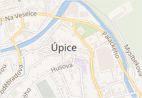 Pitašova v obci Úpice - mapa ulice