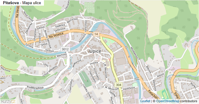 Pitašova - mapa ulice