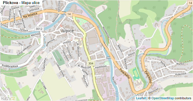 Plickova - mapa ulice