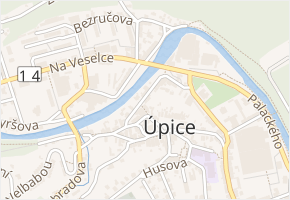 Prokopa Velikého v obci Úpice - mapa ulice