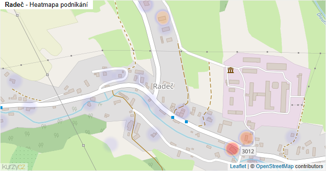 Radeč - mapa podnikání
