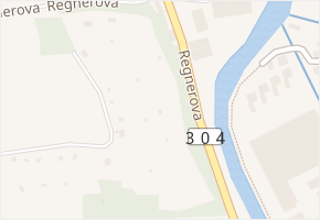 Regnerova v obci Úpice - mapa ulice