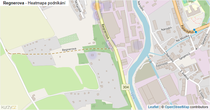 Regnerova - mapa podnikání