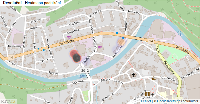 Revoluční - mapa podnikání