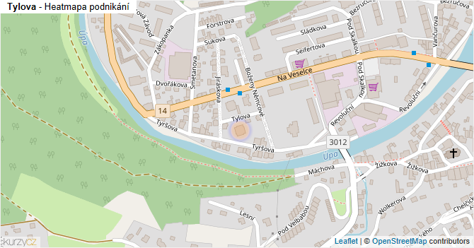Tylova - mapa podnikání
