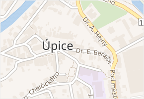 Úpice v obci Úpice - mapa části obce