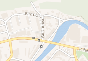 Vančurova v obci Úpice - mapa ulice