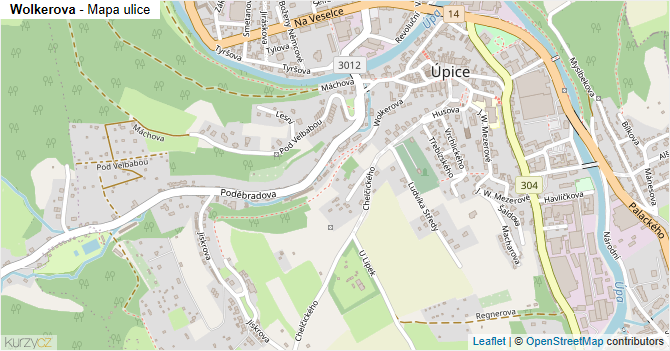 Wolkerova - mapa ulice