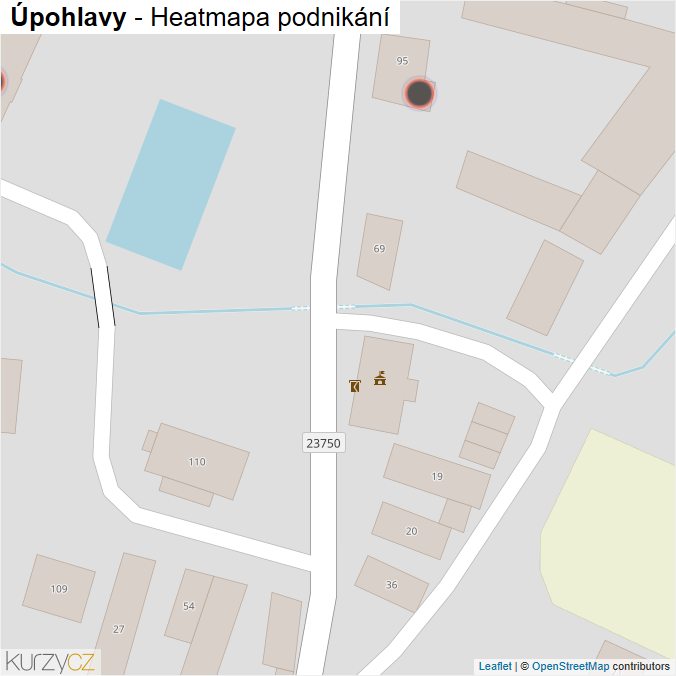 Mapa Úpohlavy - Firmy v obci.