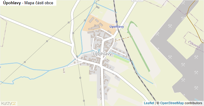 Úpohlavy - mapa části obce