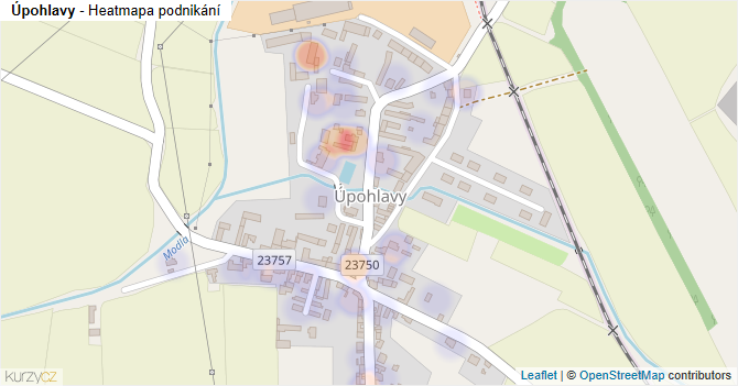 Úpohlavy - mapa podnikání