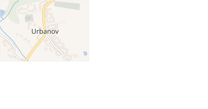 Urbanov v obci Urbanov - mapa části obce
