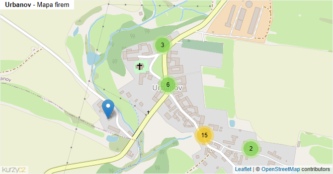 Urbanov - mapa firem