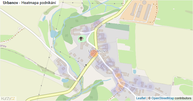 Urbanov - mapa podnikání