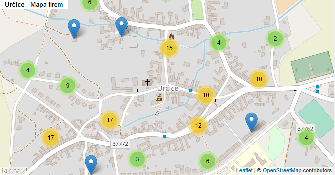 Určice - mapa firem