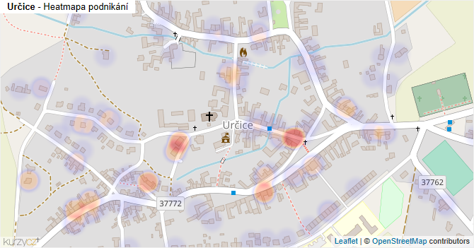 Určice - mapa podnikání