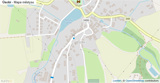 Úsobí - mapa městysu