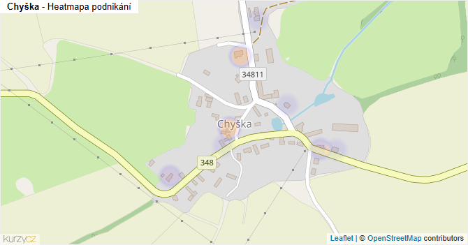 Chyška - mapa podnikání
