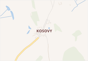 Kosovy v obci Úsobí - mapa části obce