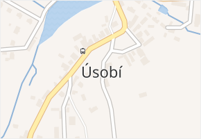 Úsobí v obci Úsobí - mapa části obce
