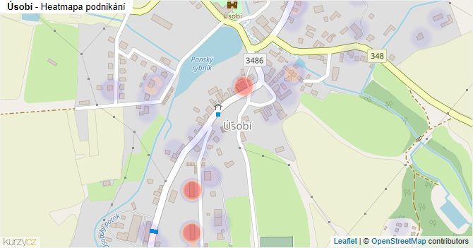 Úsobí - mapa podnikání