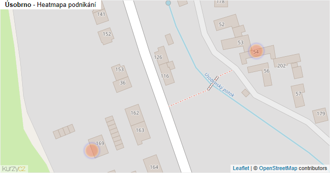 Úsobrno - mapa podnikání