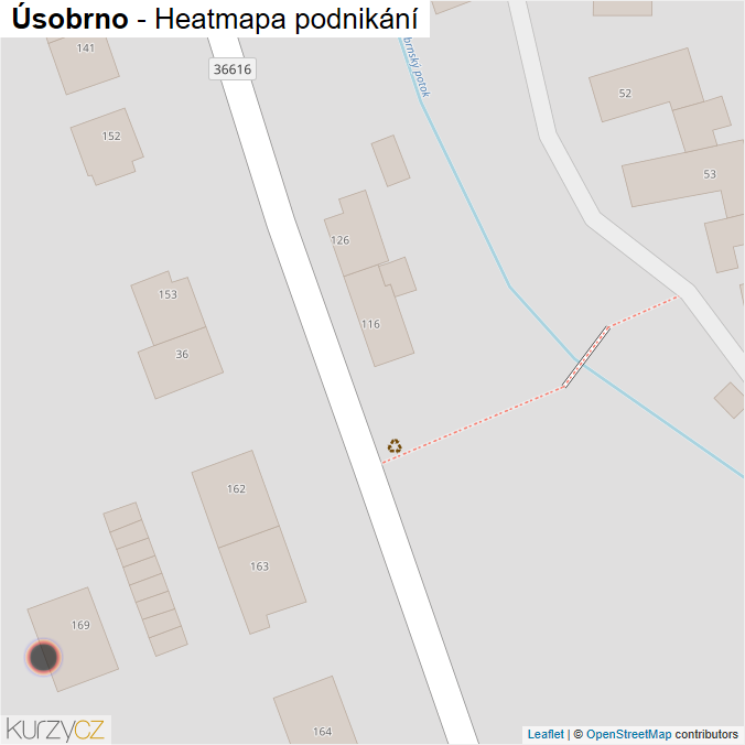 Mapa Úsobrno - Firmy v obci.