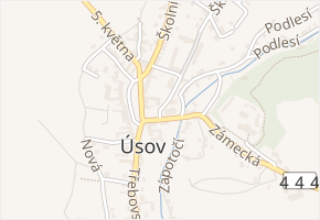 nám. Míru v obci Úsov - mapa ulice